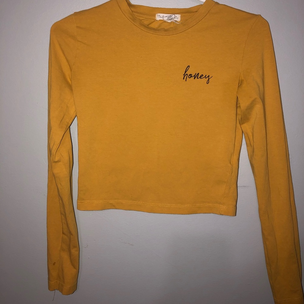 yellow crop top